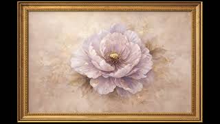 Luxury Lavender Floral TV Frame Wallpaper | Elegant Classical Frame Screen Art | 4K Ambient Display screenshot 3