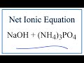Net Ionic Equations and Their Components