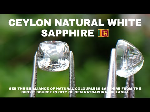Ceylon Natural White Sapphire from city of gem Ratnapura Sri Lanka