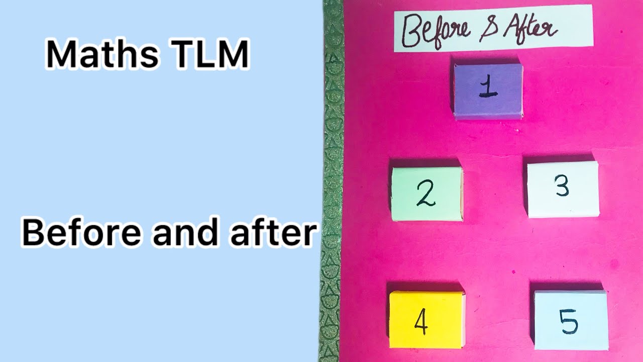 Maths TLM / before and after numbers/number TLM for kids - YouTube