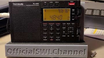 Tecsun PL-330 receiving WWCR with ASK WWCR show 4840 kHz Shortwave on W6LVP loop antenna