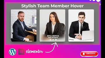 How to Create Stylish Team Member hover Section | Elementor