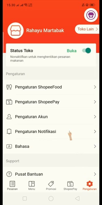 Bunyi nada notifikasi shopeefood partner #shorts