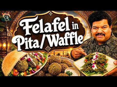 Falafel in Pita & Waffle 😍🔥| Arabic Street Food Twist