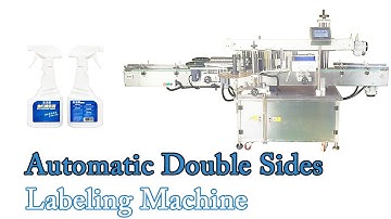 Automatic Double-Sides Labeling Machine for Bugger Cleaner Bottle Label Applicator