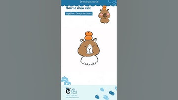 Drawing Capybara Orange On Head EASILY