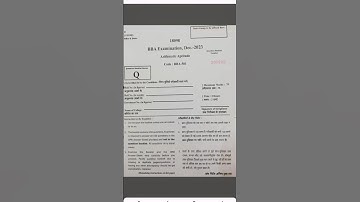 BBA 5th Semester. Arithmetic Aptitude (BBA-501) BBA #examination #december 2023 #5thsemester #ccsu