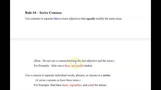 Advanced Comma Use