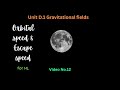 Finding Orbital radius from orbital speed and Escape speed I IB Physics D.1