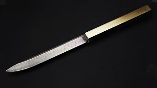 KNIFE MAKING - triangle damascus knife