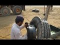 How to Replace Truck Tyre with Water by Local Pakistani Guy