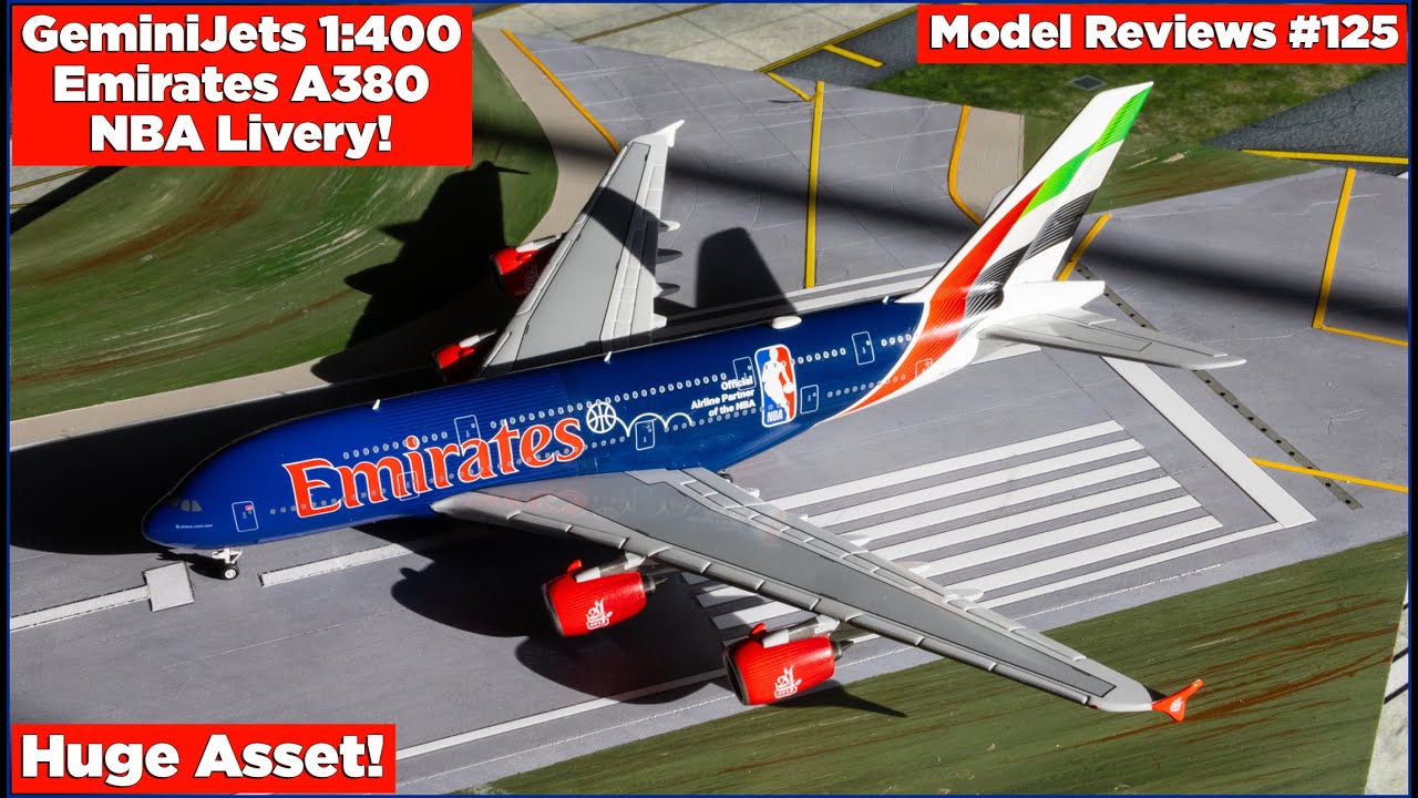 GeminiJets 1:400 Emirates A380 NBA Livery! | Model Reviews #125 GeminiJets 1:400 Emirates A380 NBA Livery! | Model Reviews #125