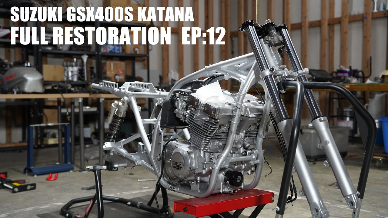 【SUZUKI GSX400S KATANA フルレストア 12】固着が酷いフロントフォークをOHする。