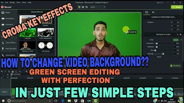 How to change video background | green screen effect croma key |camtasia