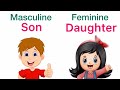 He and She /Masculine Gender and Feminine Gender / ENGLISH GRAMMAR / GRADE 1/NCERT