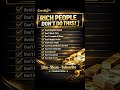 Rich People Don't Do This #wealthbuilding #financialfreedom #cashflow #moneypro #passiveincome