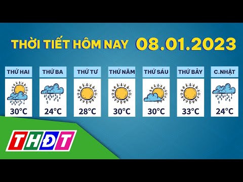 Video Thời tiết hôm nay, 8/1/2023 | THDT - youtube