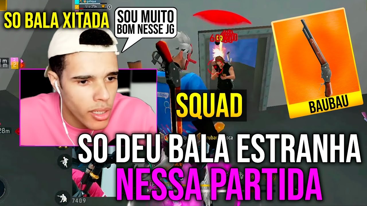 MARECHAL SO DEU BALA ESTRANHA NESSA PARTIDA DE - FREE FIRE SOLO VS SQUAD