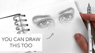 How to Draw TWO Eyes  Step by step Drawing Tutorial