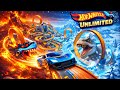 Hot Wheels Unlimited Lava vs Ice Track Challenge 🔥❄️