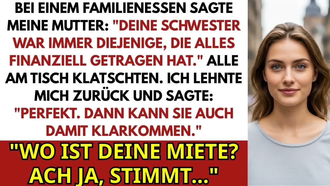Ich habe jahrelang still gelächelt, wenn meine Schwester Britta mich vor der ganzen Familie verspottete. „Immer noch Single, Emmy? Scheint, als ob niemand einen Kontrollfreak will.“ Und alle...