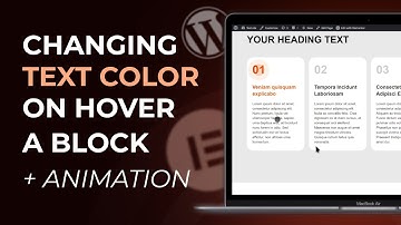 Changing text color on hover over a block + pulsation animation in Elementor WordPress