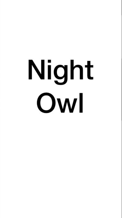 “Night Owl” IPhone ringtone