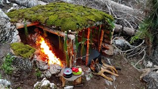 3 days Bushcraft Camp with my dog - Stone Fireplace - Bushcraft shelter by Serkan Bilgin Bushcraft 8,010 views 3 months ago 20 minutes