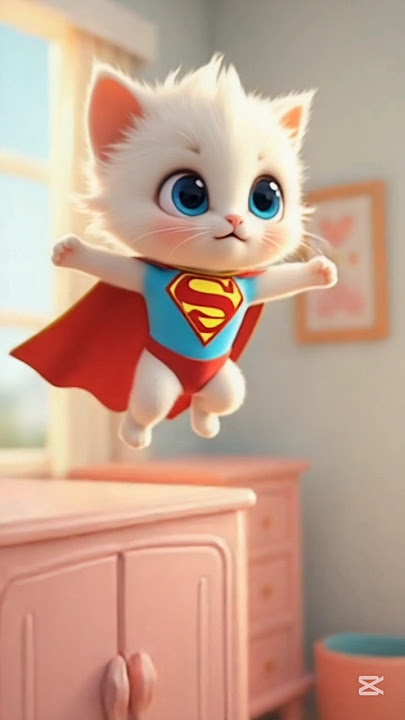 القط جرب يقلد نطت سوبرمان ولكن النتيجة............ 😱