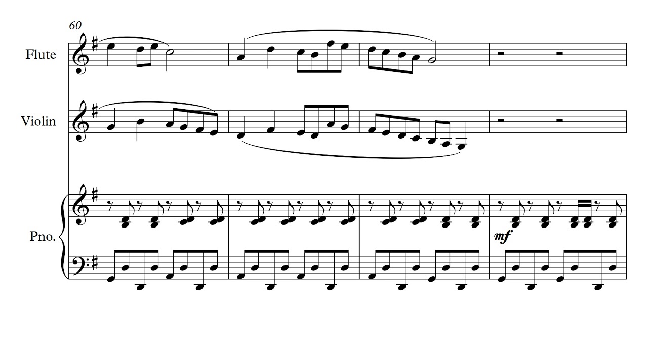 Little Suite for Piano Flute and Violin - YouTube