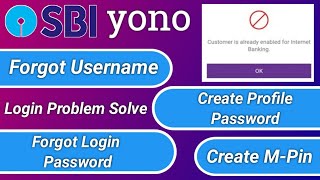 Sbi Yono Forgot Username,Forgot Login Password,Create Profile Password,Create MPin