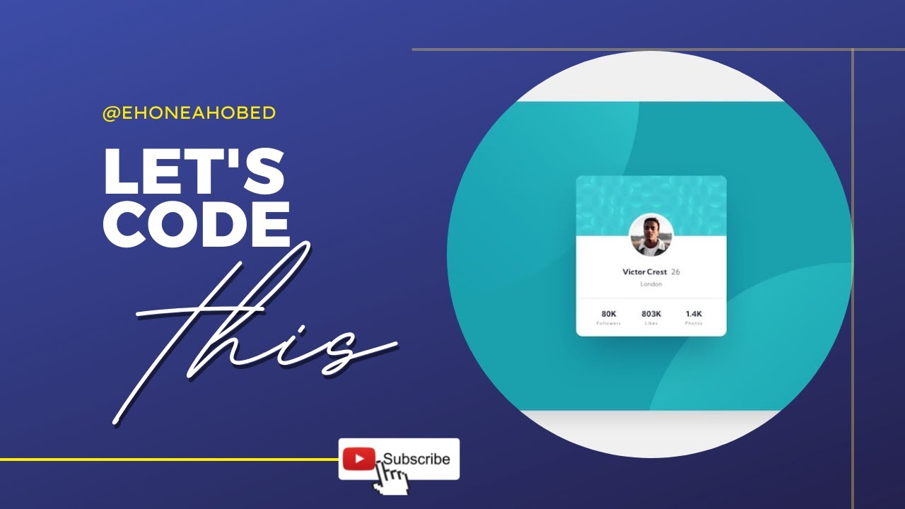 Profile card component - Design to HTML/CSS - YouTube