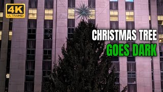 NEW YORK CITY | Saturday Night in Midtown Manhattan, Rockefeller Center Christmas Tree Goes Dark 🗽