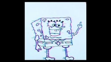 SpongeBob  glitch effect || Glitch effect || Jet arts || @Spongebob