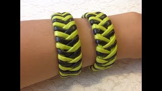 【DIY#35】📰Newspaper Weaving Tutorial・🌲Pine Tree Style Bracelet・Плетение из Газет・Мастер Класс с Ниной