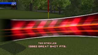 Golden Tee Great Shot on Rustic Bridge!