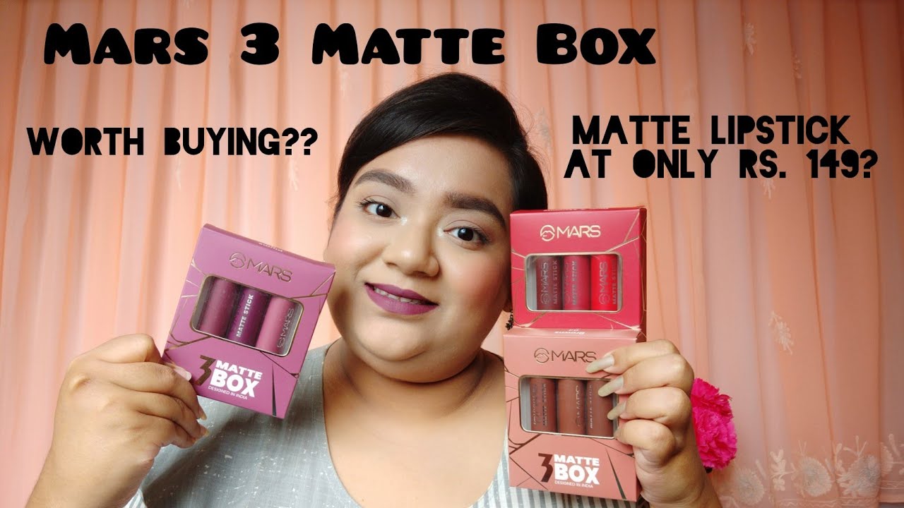 MARS 3 Matte Box MARS Cosmetics Lipstick Set Full Review and