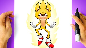 How to DRAW SUPER SONIC - Sonic Movie