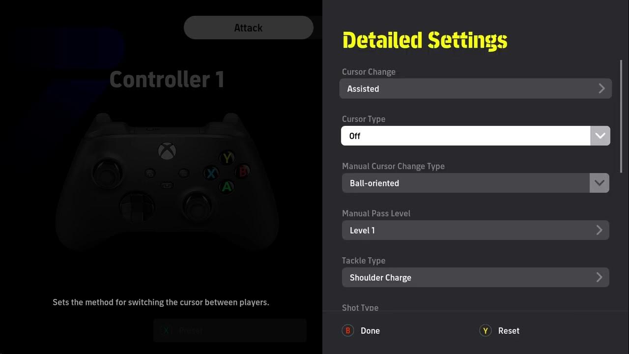How to find cursor settings in efootball 2024 cursor change type in