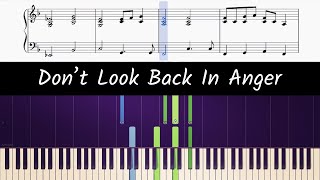 How to play the piano part of Don't Look Back In Anger by Oasis chords