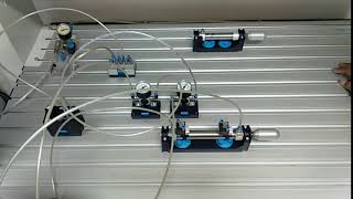 07 Basic pneumatics training using TP101 equipment set