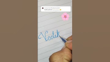Vedika name in cursivewriting #shortsvideo #learncursive #handwriting #cursive#beautifully write