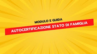 Self-Certification of Family Status - Form and Guide