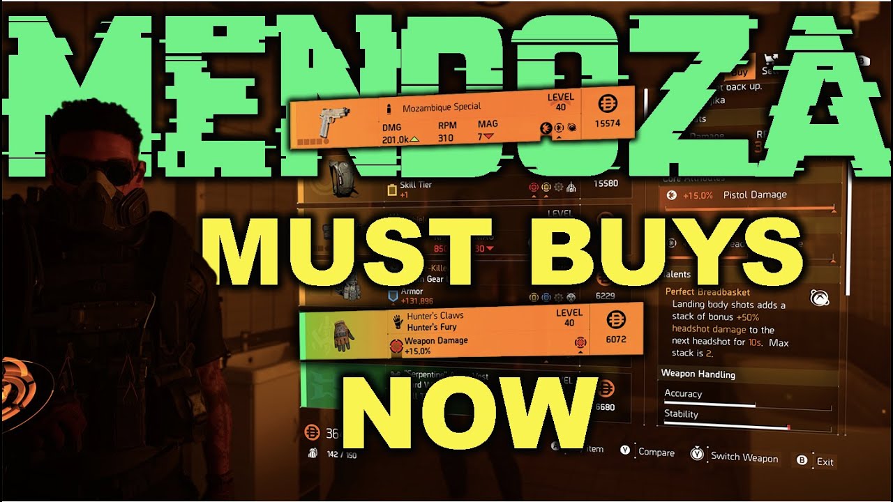 The Division 2 | Cassie Mendoza Reset | 16 DECEMBER 2020 | Must Buy Now PERFECT BREADBASKET | TU12