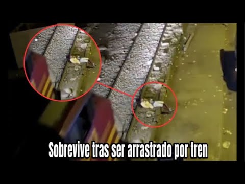 Joven sobrevive tras ser arrastrado por tren - YouTube
