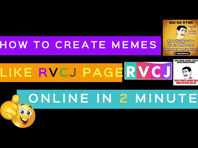 How to make memes like RVCJ on smartphone easily, Hindi/Urdu, Full  Android Tutorial