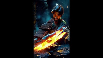 blacksmith forging the Elucidator sword for Kirito from Sword Art Online #kirito #swordartonline