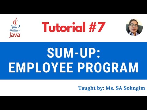 7. Employee Program in Java Programming