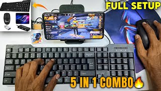 Keyboard & Mouse on Mobile Full Setup 🔥| mobile me keyboard mouse se free fire kaise khele in hindi