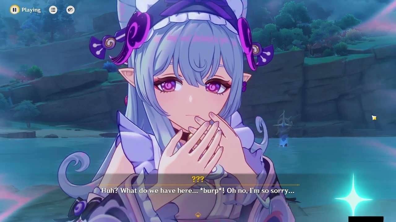 Mizuki Burp After Eating Traveler Dream (Cutscene) - Genshin Impact 5.4